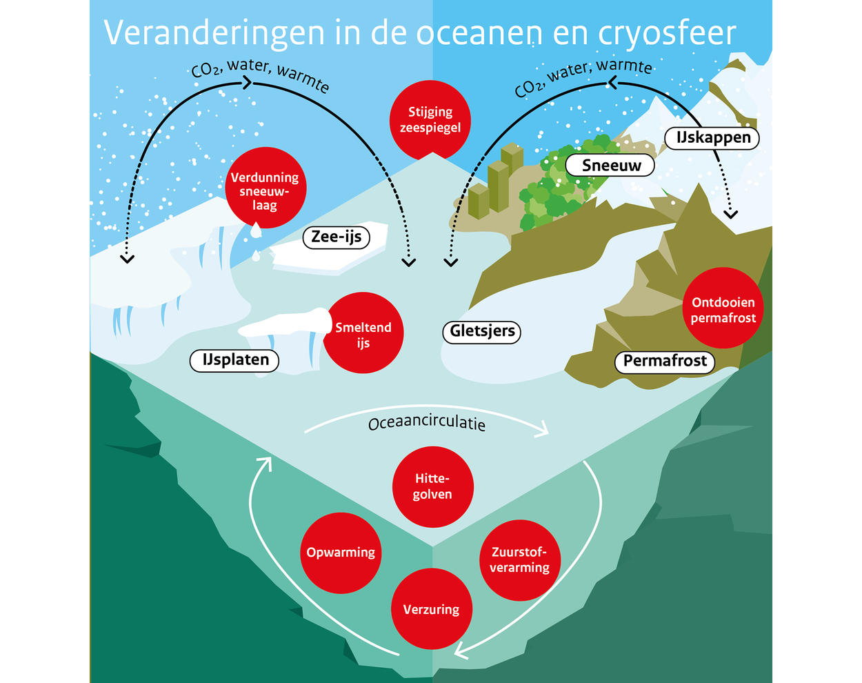 Veranderingen in de oceanen en cryosfeer