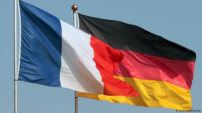 Vlag Duitsland en Frankrijk