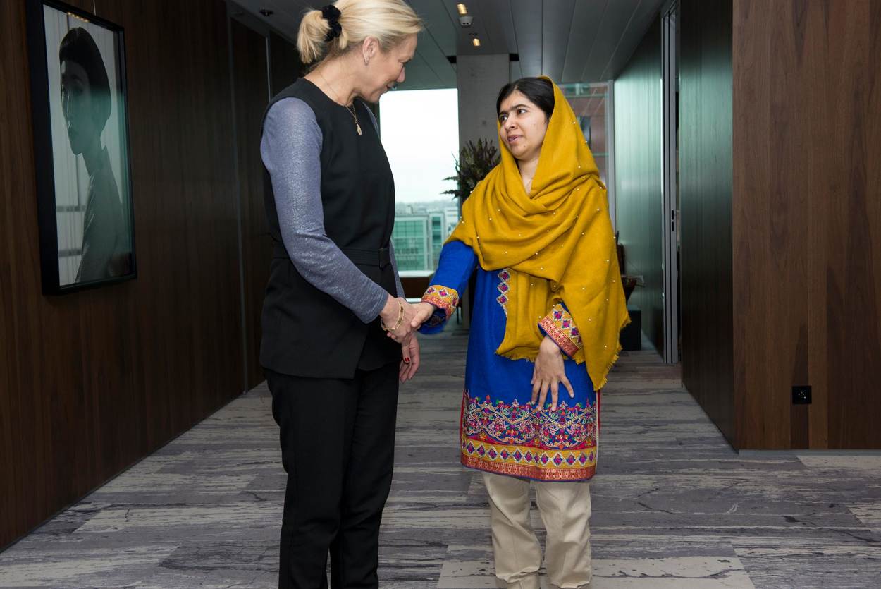 Ontmoeting Malala en minister Kaag