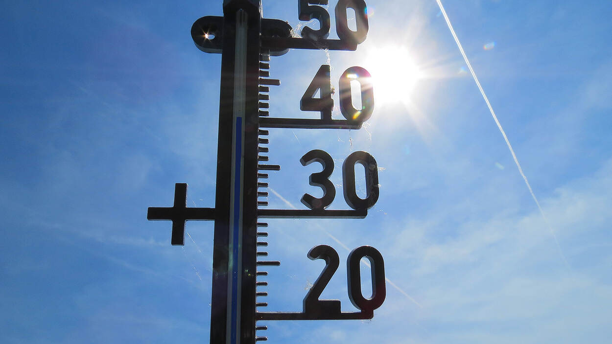 Thermometer met 40 graden