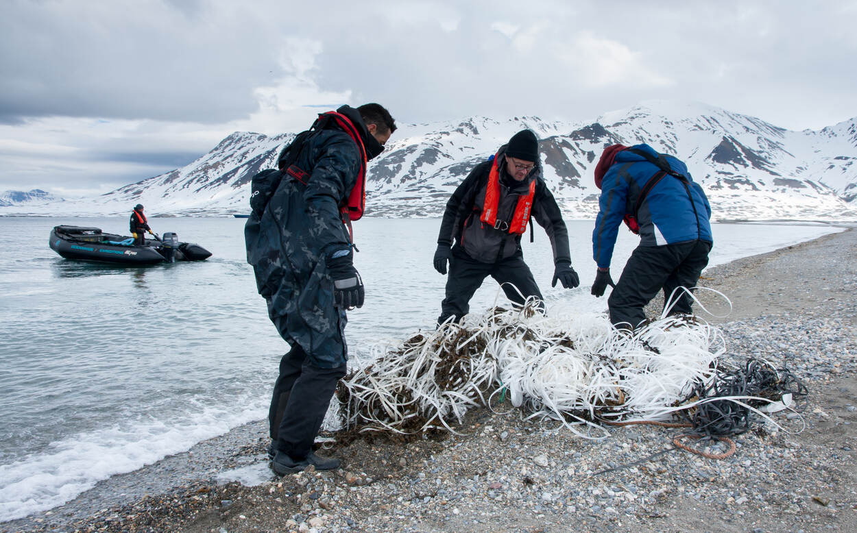 plastic afval op Svalbard, Arctic