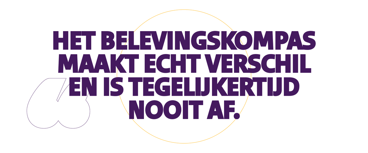 Quote: Het belevingskompas maakt echt verschil en is tegelijkertijd nooit af.