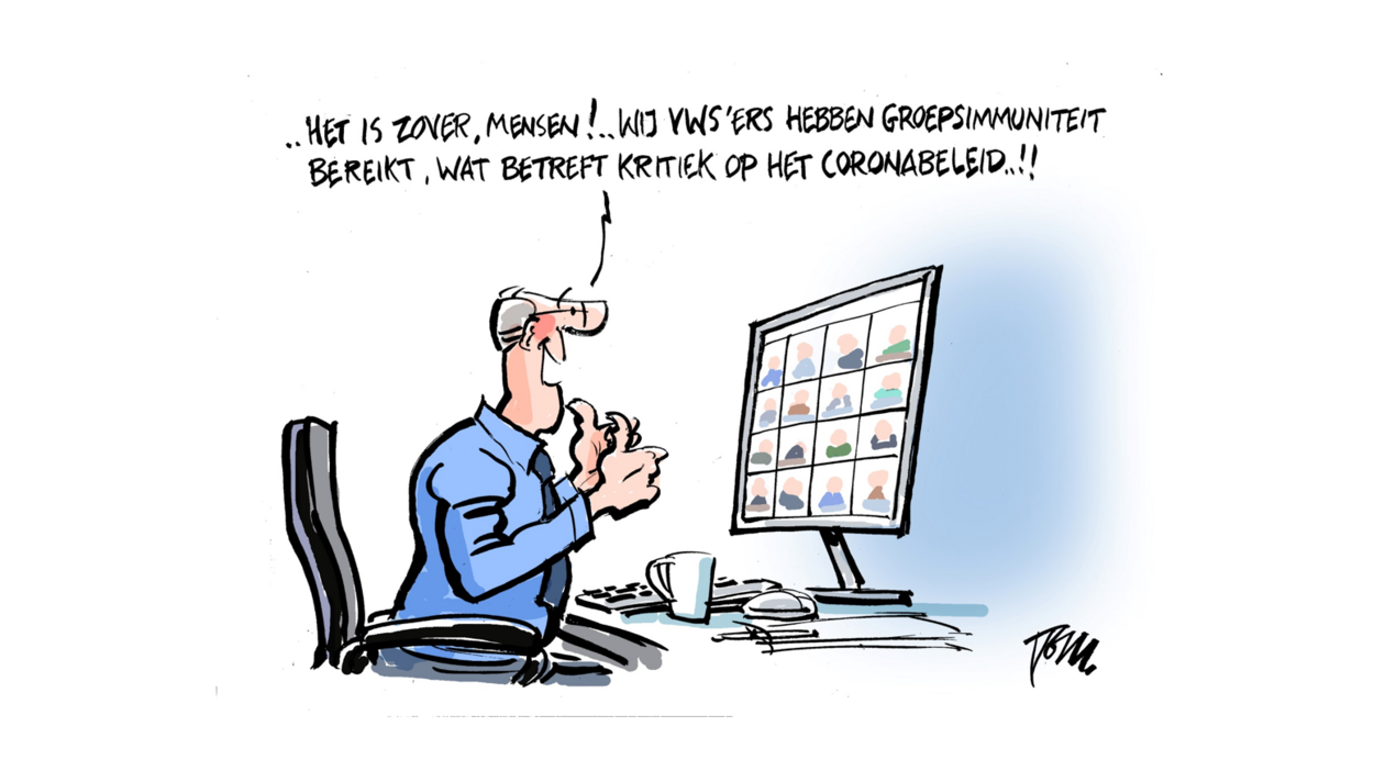 Cartoon over kritiek op VWS
