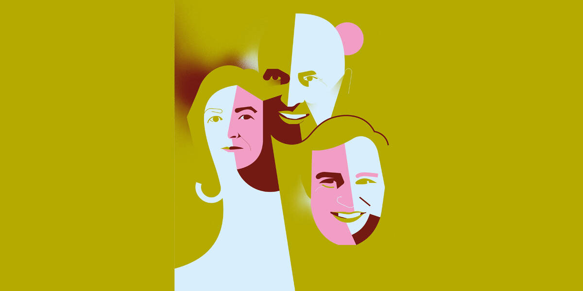 Cover Diagonaal maart 2022 met Ernst Kuipers, Conny Helder en Maarten van Ooijen in illustratie