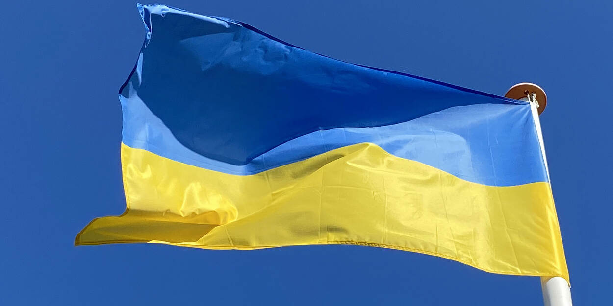 Foto van de Oekraiense vlag