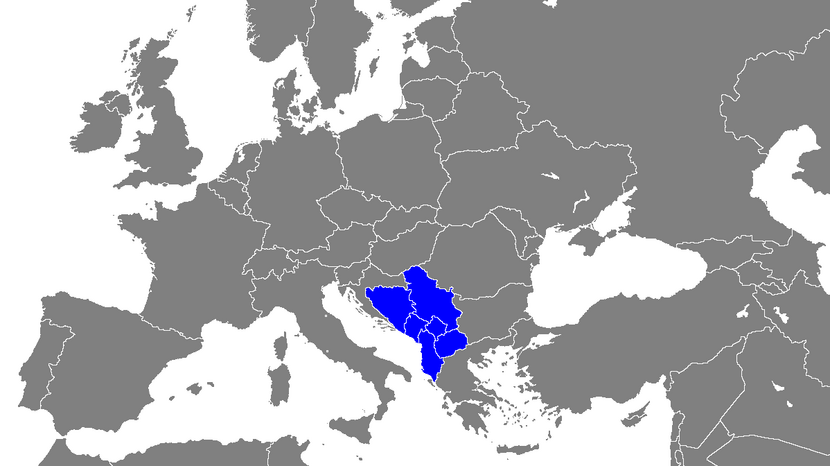 Westelijke Balkan kaart