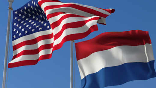 Vlaggen van NL en de VS