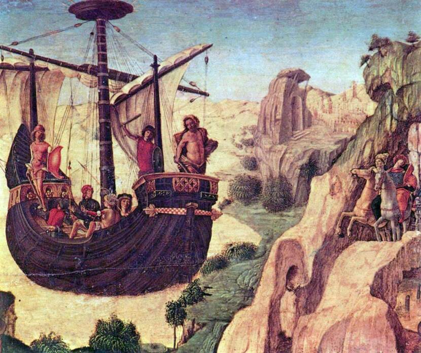 Schilderij: De Inscheping van de Argonauten