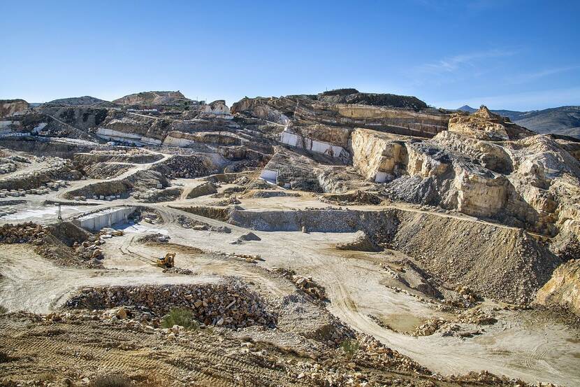 Looking out on a mining field