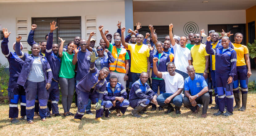 Agric team of Safisana posing for a group picture