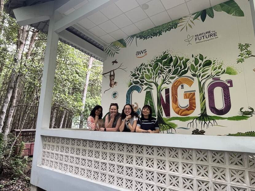 Agricultural Counsellor Ingrid Korving and LAN-Vietnam team at Can Gio Mangrove Forest