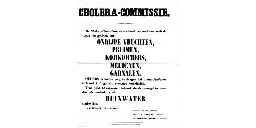 Brief van de Cholera commissie 1866