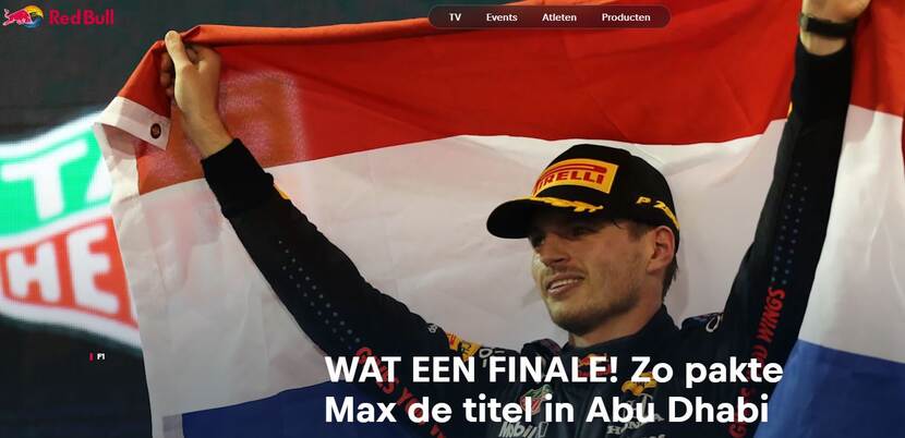 Max verstappen met de nederlandse vlag