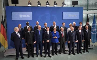 Wereldleiders in Berlijn bij de peace talks over Libie