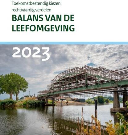 Voorkaft rapport Balans van de Leefomgeving 2023: Toekomstbestendig kiezen, rechtvaardig delen.