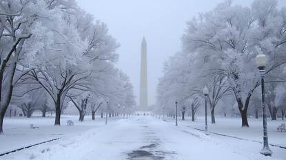 Snowy Monumental Scene