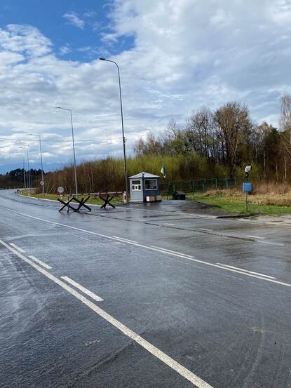 grenspost huisje bij de Oekraïens grens