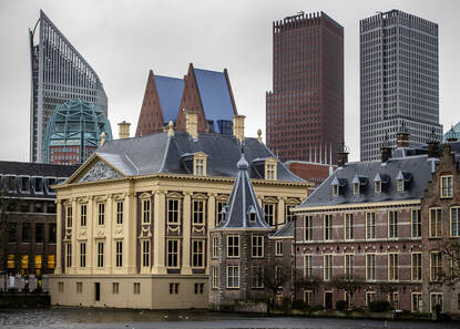 Skyline ministerie in Den Haag